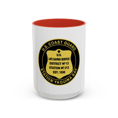 USCG Station Yaquina Bay (U.S. Coast Guard) Accent Coffee Mug
