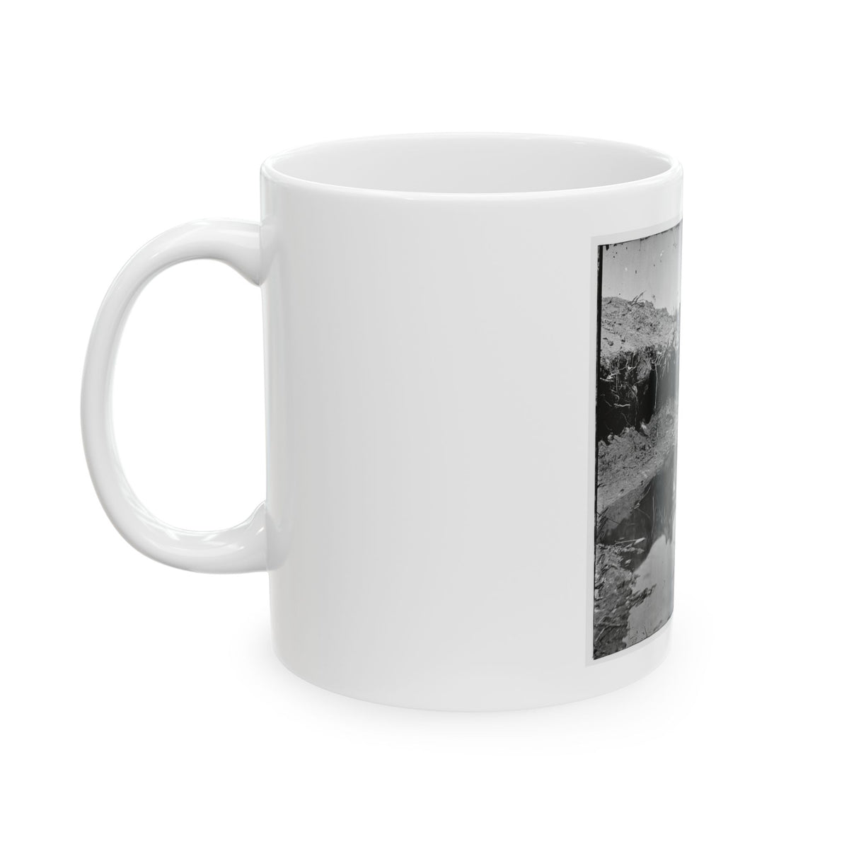 Petersburg, Va. Water-Filled Ditch On West Side Of Fort Sedgwick (U.S. Civil War) White Coffee Mug