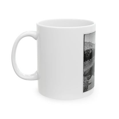 Petersburg, Va. Water-Filled Ditch On West Side Of Fort Sedgwick (U.S. Civil War) White Coffee Mug