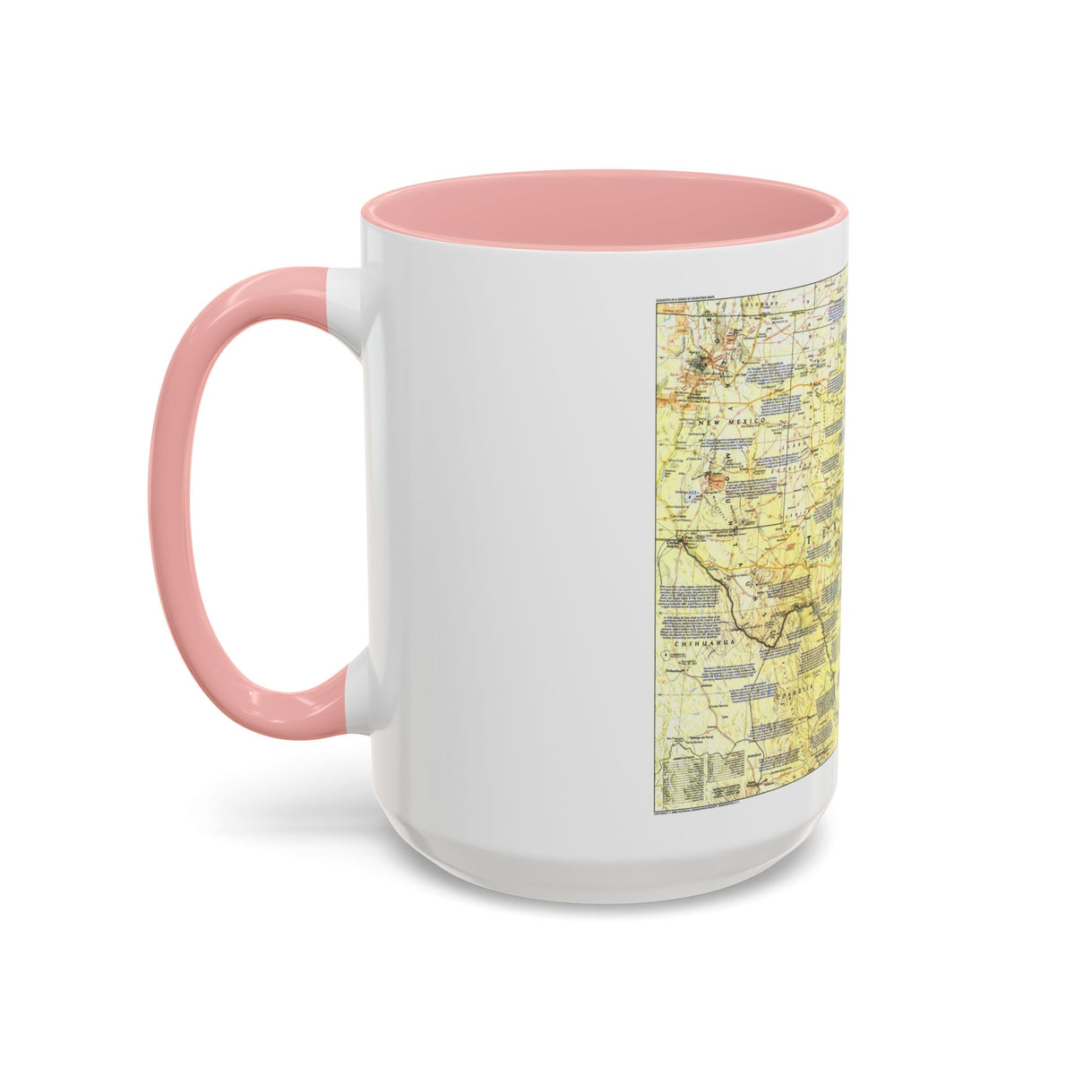 USA - Texas 1 (1986) (Map) Accent Coffee Mug