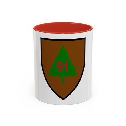 US 91st Infantry Division (U.S. Army) Accent Coffee Mug