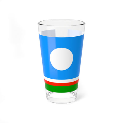 Flag of Sakha (Russia) Pint Glass 16oz
