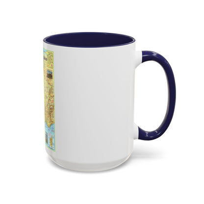 France - A Traveller's Map 1 (1971) (Map) Accent Coffee Mug