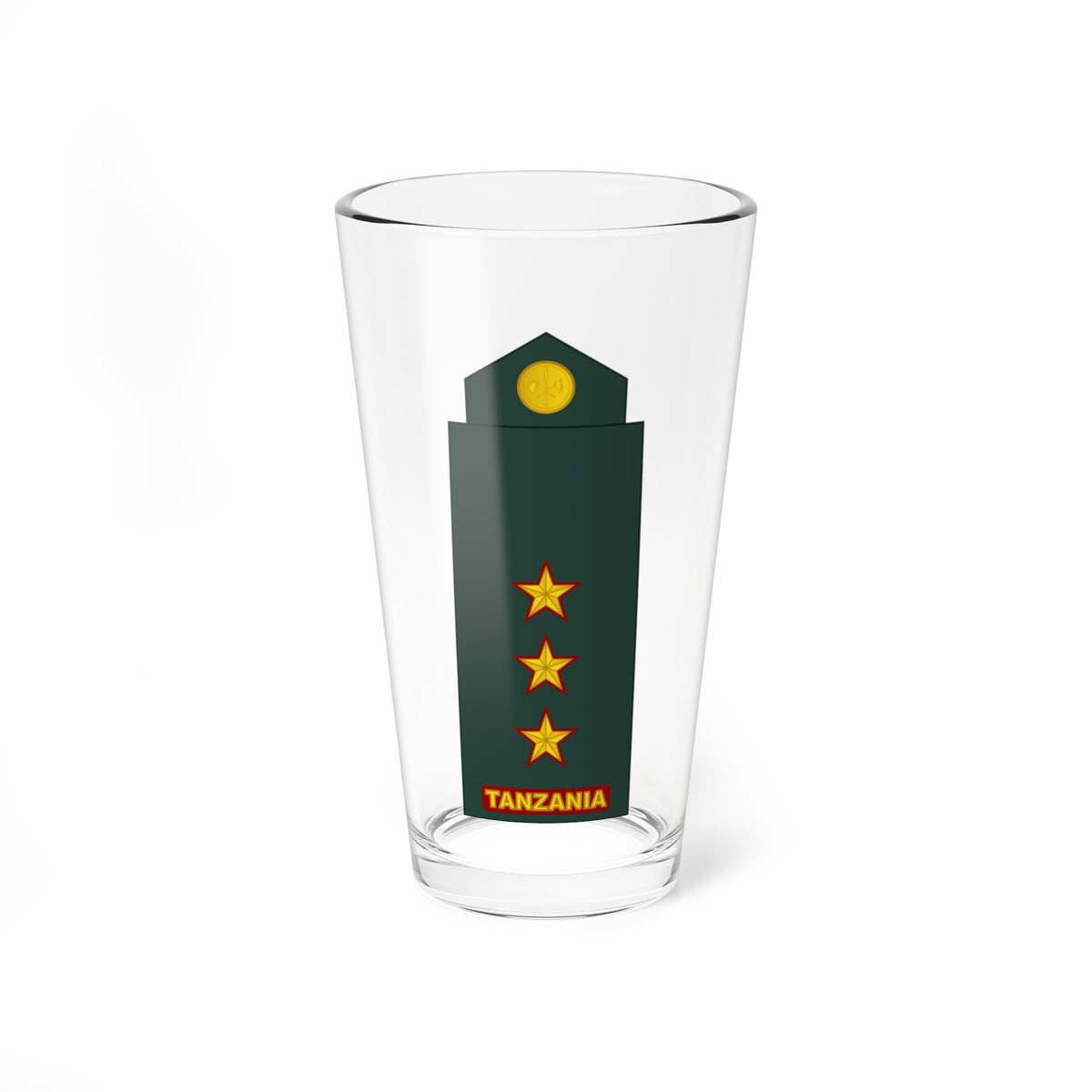 10 Tanzania Army CPT (Tanzania) (Military Rank) Pint Glass 16oz