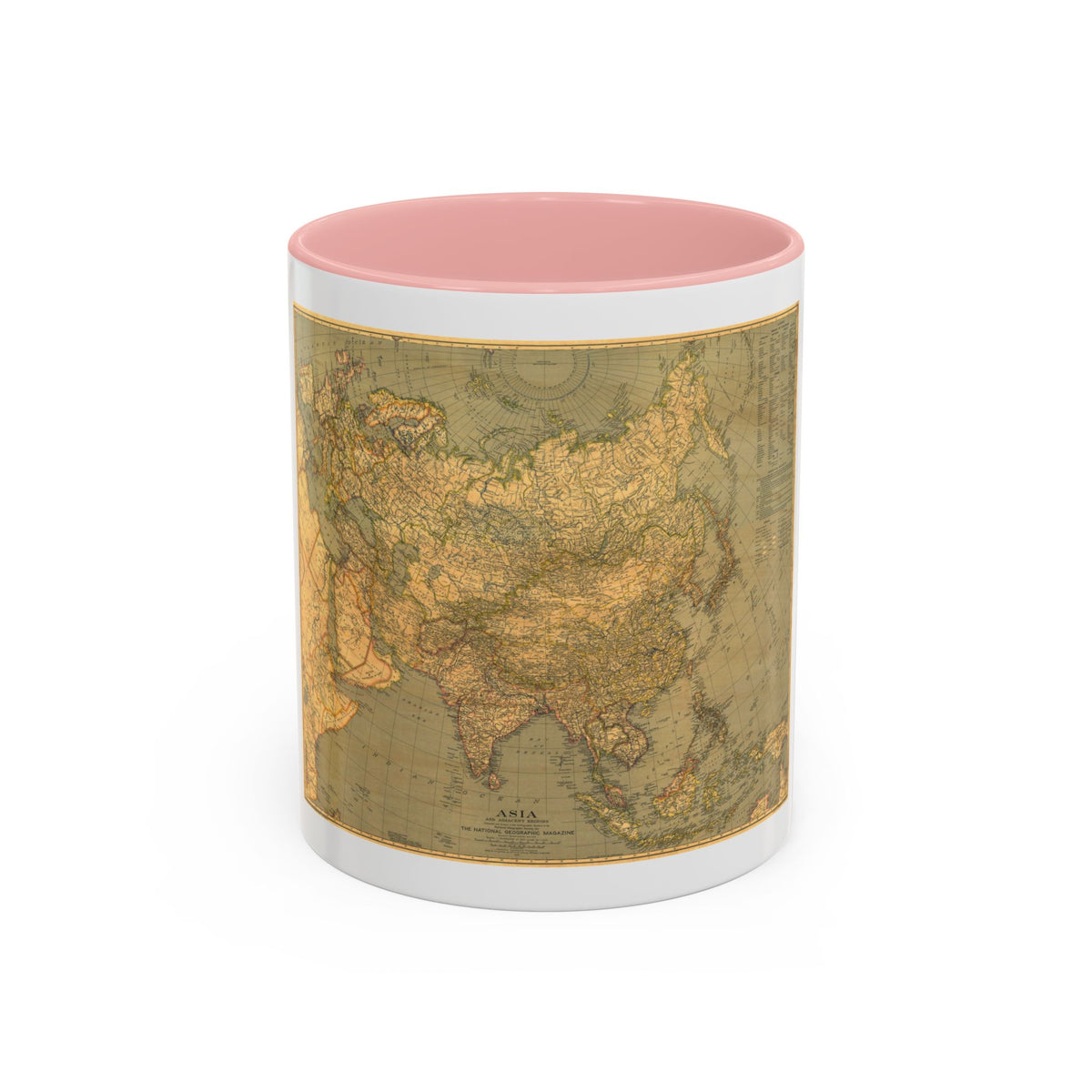 Asia and Adjacent Regions (1933) (Map) Accent Coffee Mug