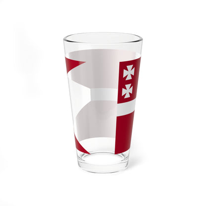 Naval Rank Flag of Denmark - Counter admiral 1858 (Denmark) Pint Glass 16oz