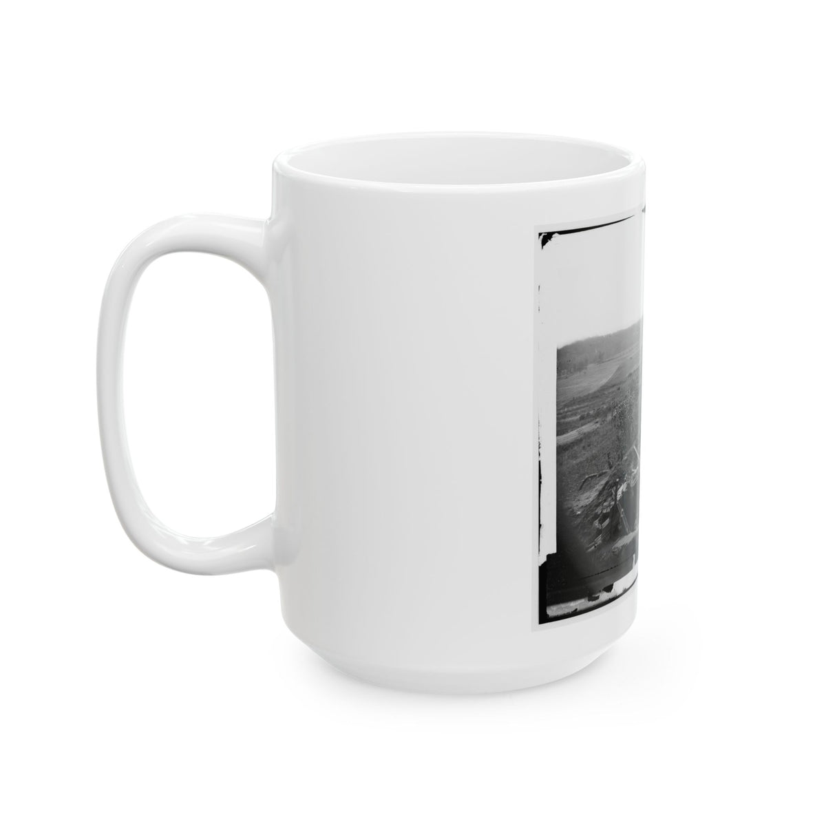 North Anna River, Va. Federal Troops Occupying Line Of Breastworks On The North Bank (U.S. Civil War) White Coffee Mug