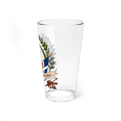 Primer Escudo Dominicano (Dominica) (Coat of Arms) Pint Glass 16oz