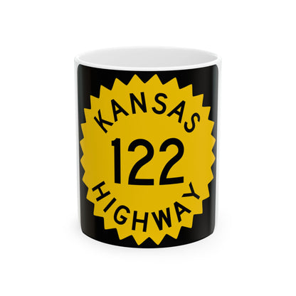 K-122 1948 (Kansas) (Road Sign) White Coffee Mug