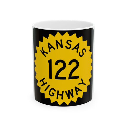 K-122 1948 (Kansas) (Road Sign) White Coffee Mug