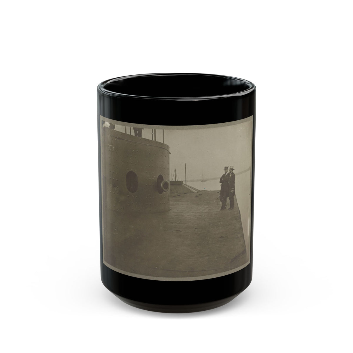 James River, Va. Deck And Turret Of U.S.S. Monitor (U.S. Civil War) Black Coffee Mug