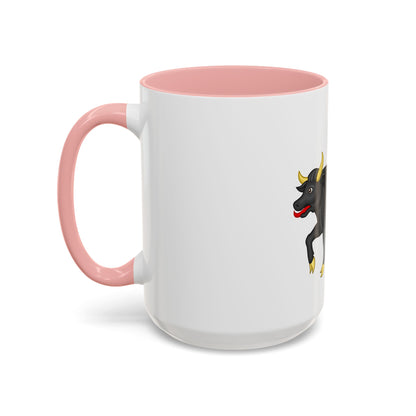 Black Bull of Clarence Badge of Edward IV - Accent Coffee Mug