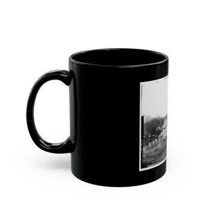 Richmond, Va. View Of The Tredegar Iron Works, With Footbridge To Neilson's Island (U.S. Civil War) Black Coffee Mug