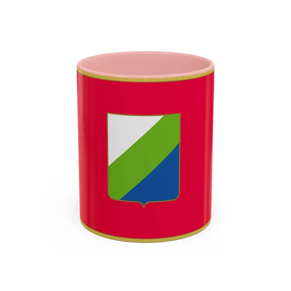 Flag of Abruzzo Italy - Accent Coffee Mug-11oz-Pink-Go Mug Yourself