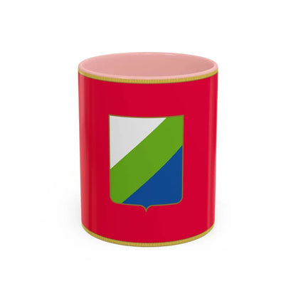 Flag of Abruzzo Italy - Accent Coffee Mug-11oz-Pink-Go Mug Yourself