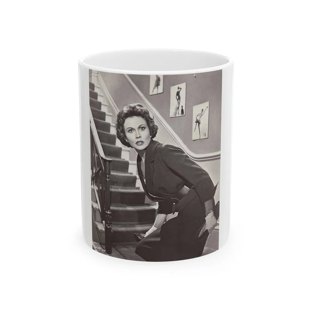 Hazel Court #19 (Vintage Female Icon) White Coffee Mug-11oz-Go Mug Yourself