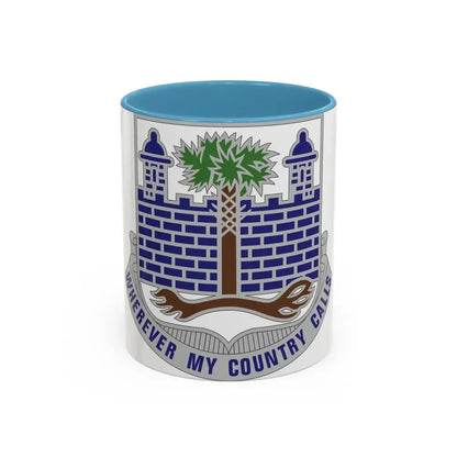 118th Infantry Regiment (U.S. Army) Accent Coffee Mug 11oz Light Blue - Go Mug Yourself
