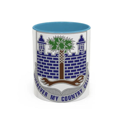 118th Infantry Regiment (U.S. Army) Accent Coffee Mug 11oz Light Blue - Go Mug Yourself