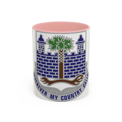 118th Infantry Regiment (U.S. Army) Accent Coffee Mug 11oz Pink - Go Mug Yourself