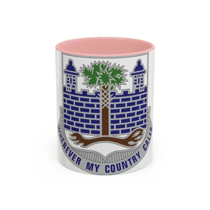 118th Infantry Regiment (U.S. Army) Accent Coffee Mug 11oz Pink - Go Mug Yourself