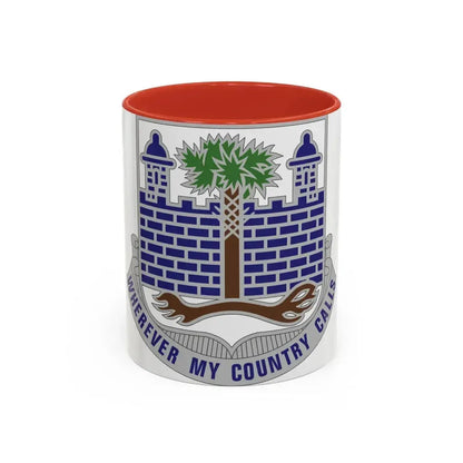 118th Infantry Regiment (U.S. Army) Accent Coffee Mug 11oz Red - Go Mug Yourself