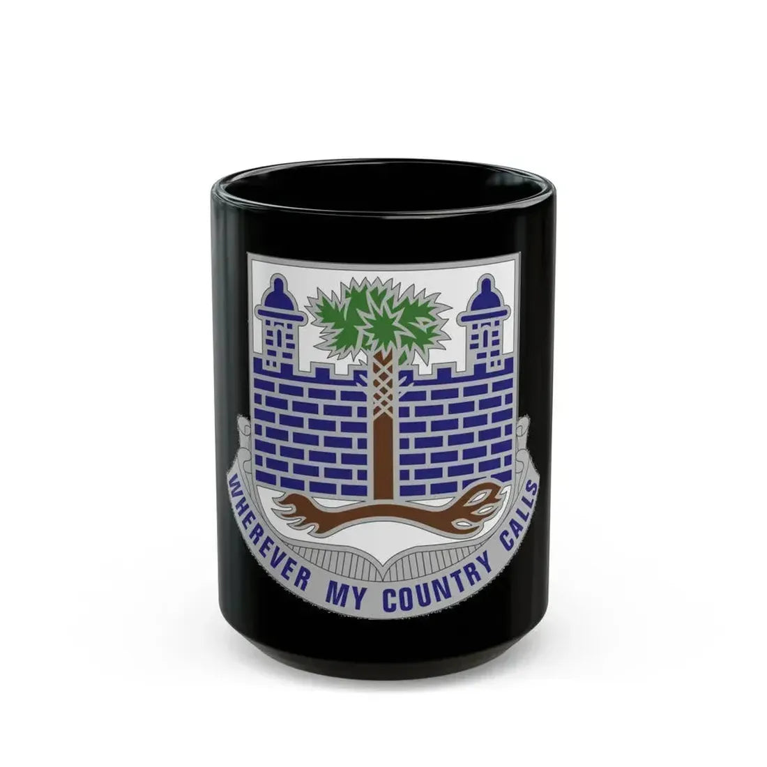 118th Infantry Regiment (U.S. Army) Black Coffee Mug 15oz - Go Mug Yourself