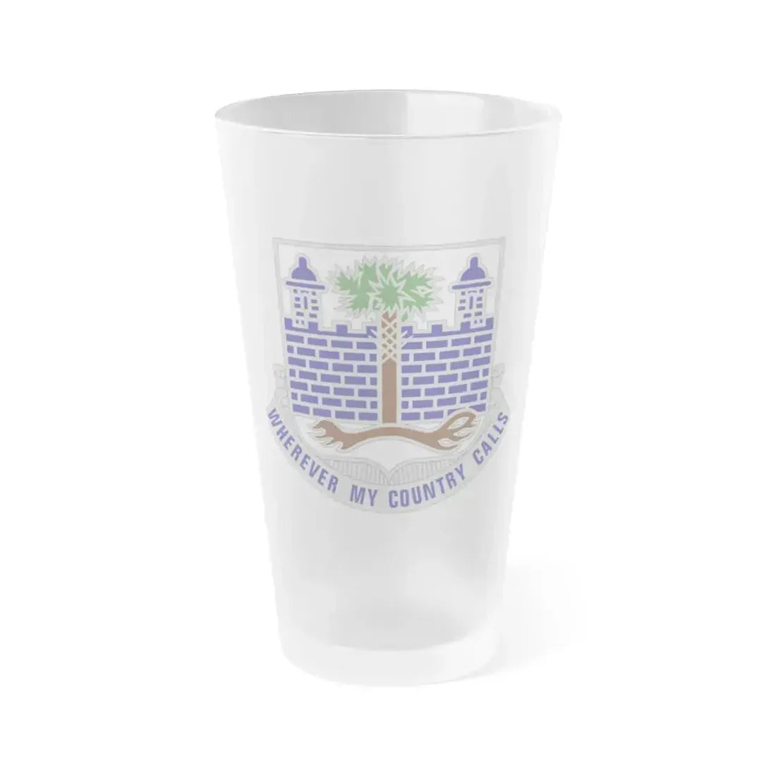 118th Infantry Regiment (U.S. Army) Frosted Pint Glass 16oz Default Title - Go Mug Yourself