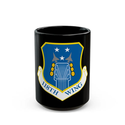 118th Wing ANG (U.S. Air Force) Black Coffee Mug-15oz-Go Mug Yourself