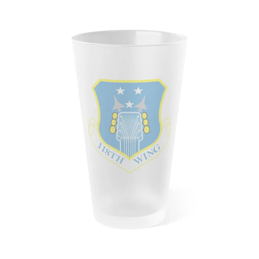 118th Wing ANG (U.S. Air Force) Frosted Pint Glass 16oz-16oz-Frosted-Go Mug Yourself