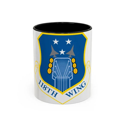 118th Wing ANG (U.S. Air Force) Accent Coffee Mug 11oz Black - Go Mug Yourself