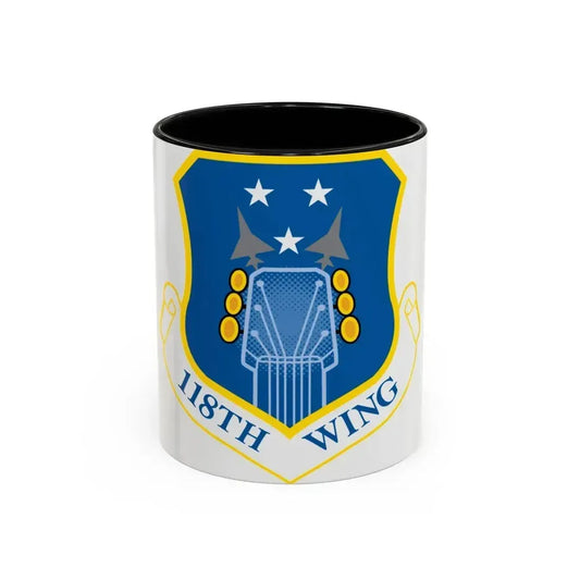 118th Wing ANG (U.S. Air Force) Accent Coffee Mug 11oz Black - Go Mug Yourself