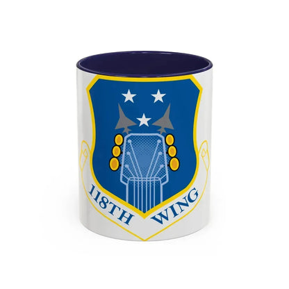 118th Wing ANG (U.S. Air Force) Accent Coffee Mug 11oz Navy - Go Mug Yourself