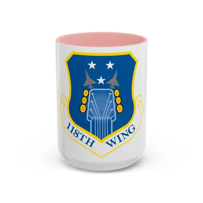 118th Wing ANG (U.S. Air Force) Accent Coffee Mug 15oz Pink - Go Mug Yourself