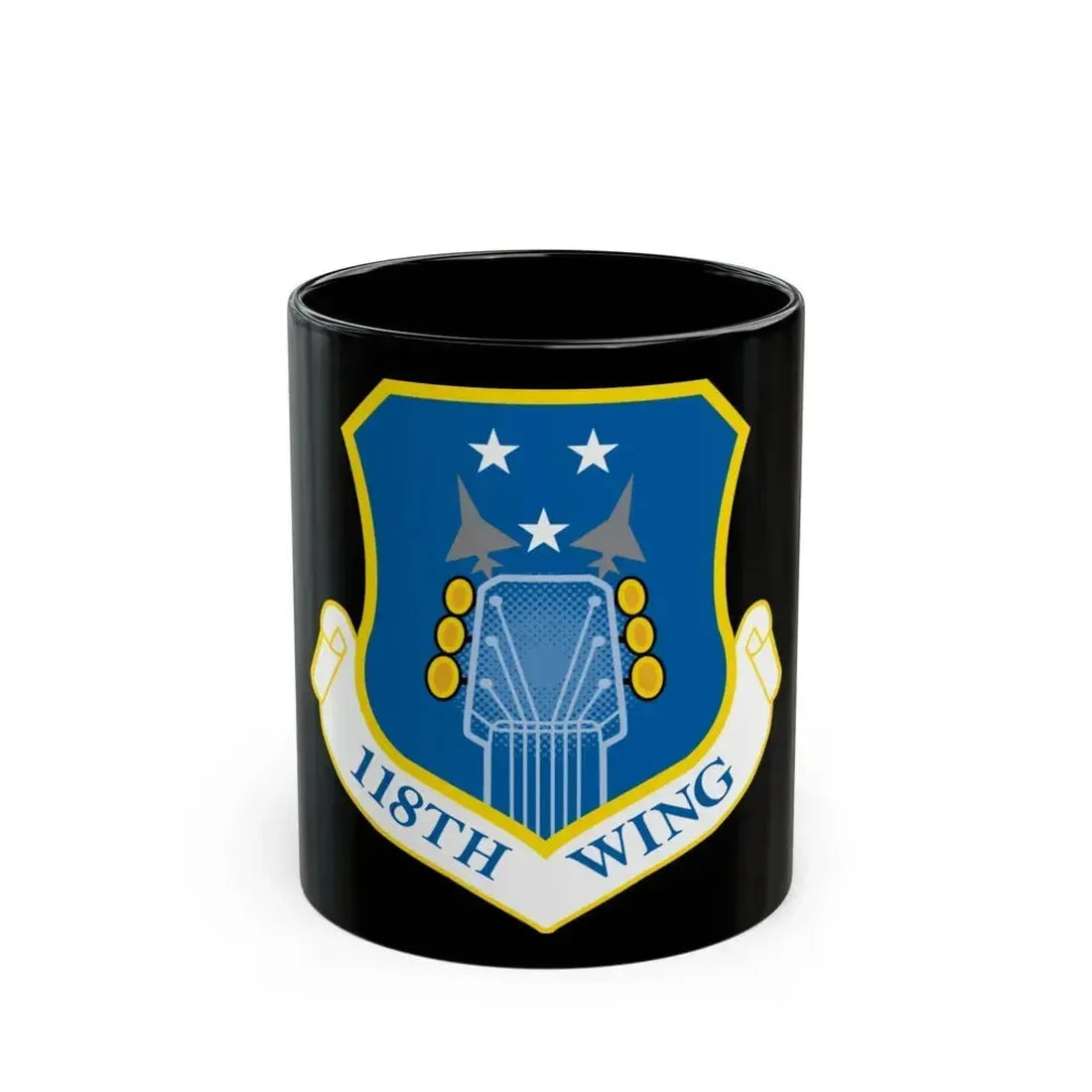 118th Wing ANG (U.S. Air Force) Black Coffee Mug 11oz - Go Mug Yourself