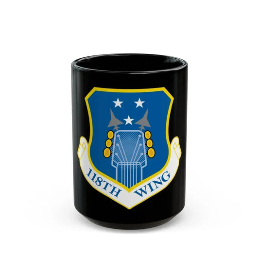 118th Wing ANG (U.S. Air Force) Black Coffee Mug 15oz - Go Mug Yourself