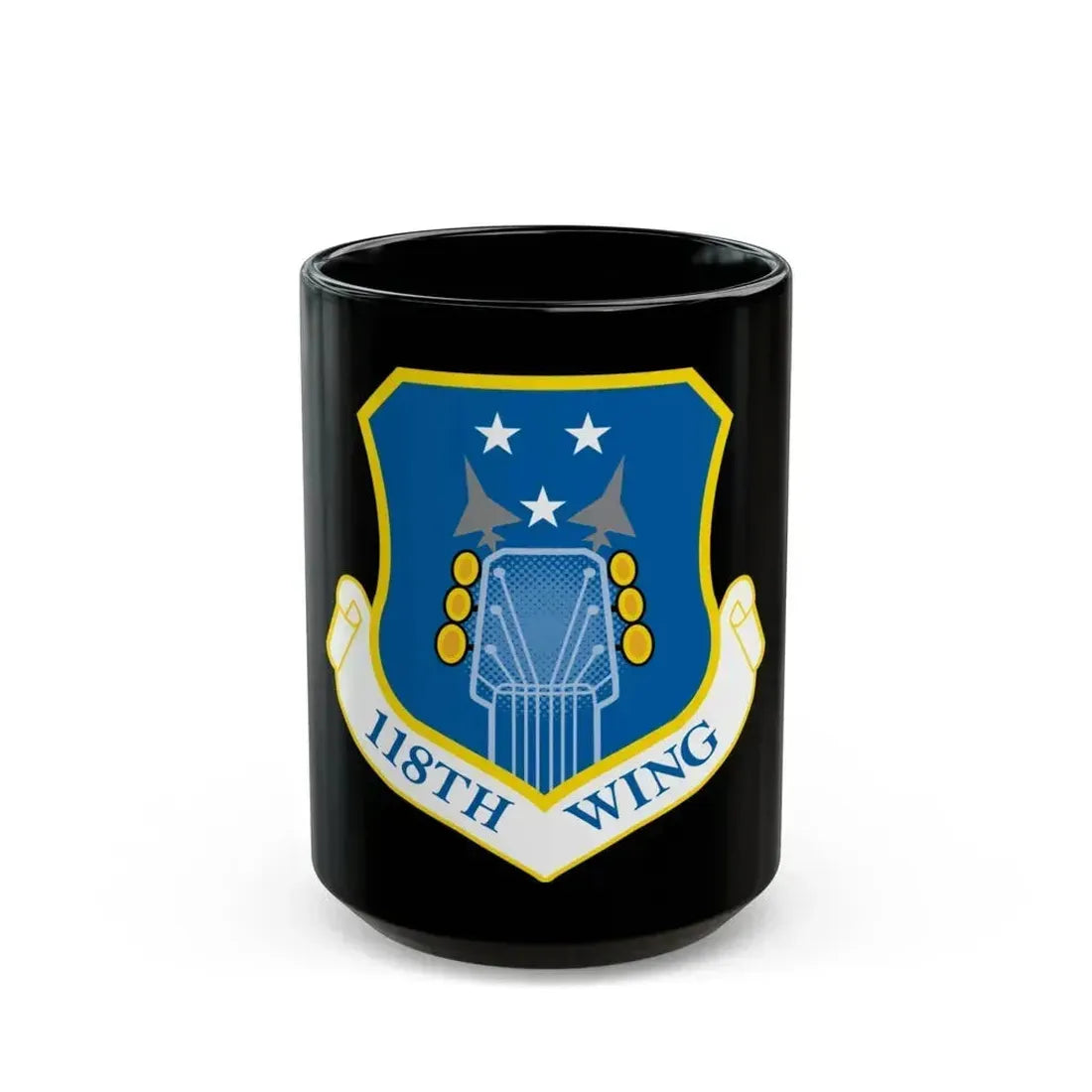 118th Wing ANG (U.S. Air Force) Black Coffee Mug 15oz - Go Mug Yourself