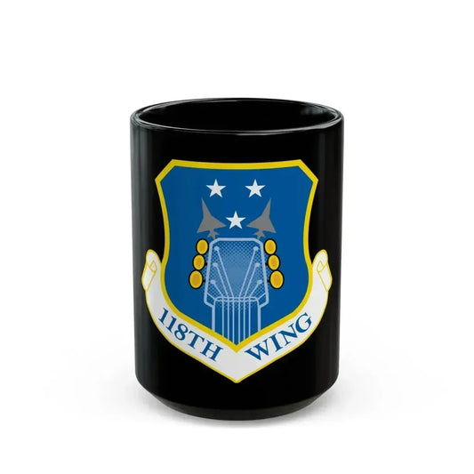 118th Wing ANG (U.S. Air Force) Black Coffee Mug 15oz - Go Mug Yourself