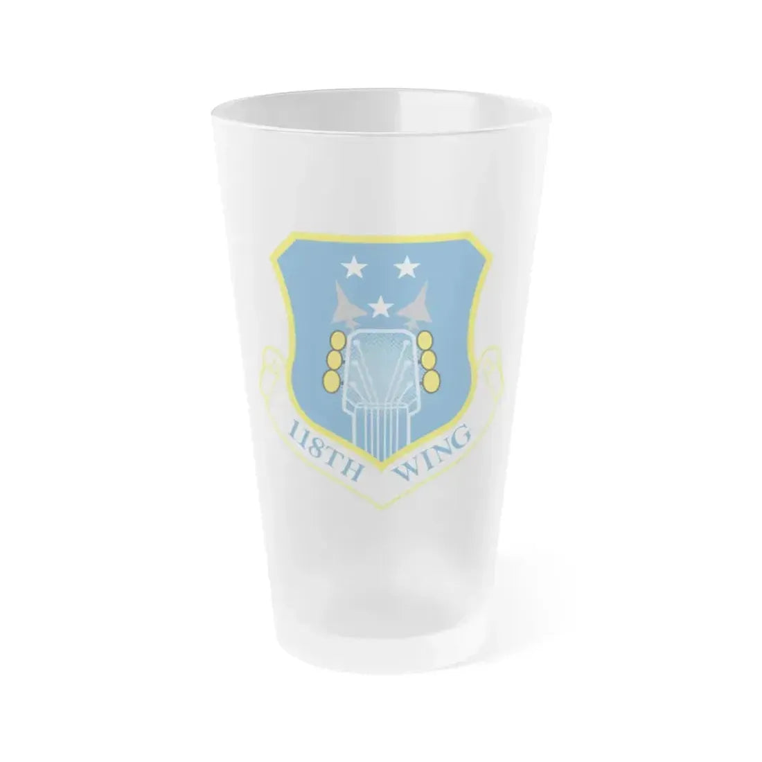 118th Wing ANG (U.S. Air Force) Frosted Pint Glass 16oz 16oz Frosted - Go Mug Yourself