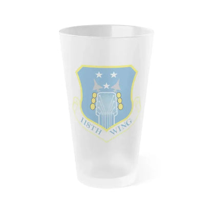 118th Wing ANG (U.S. Air Force) Frosted Pint Glass 16oz 16oz Frosted - Go Mug Yourself