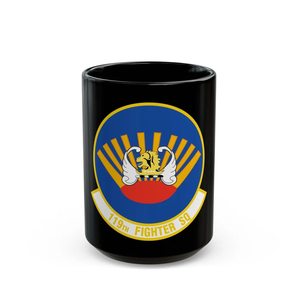 119 Fighter Squadron (U.S. Air Force) Black Coffee Mug-15oz-Go Mug Yourself