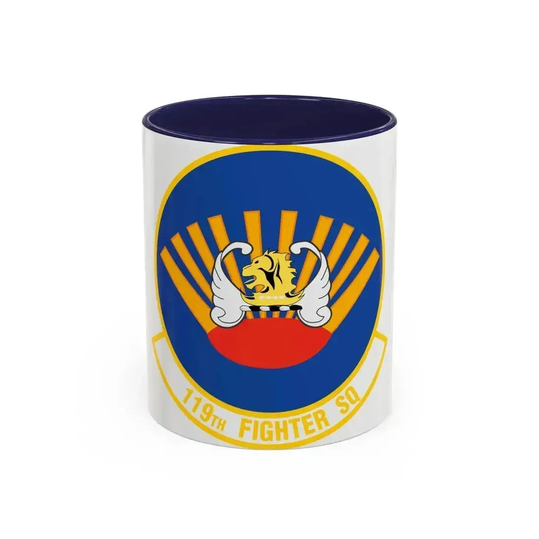 119 Fighter Squadron (U.S. Air Force) Accent Coffee Mug 11oz Navy - Go Mug Yourself