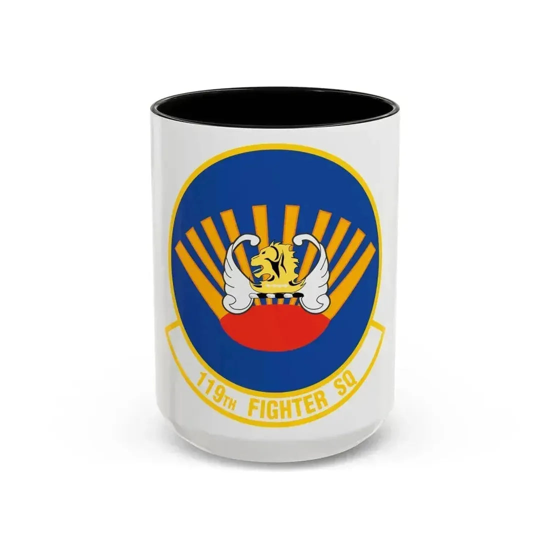 119 Fighter Squadron (U.S. Air Force) Accent Coffee Mug 15oz Black - Go Mug Yourself