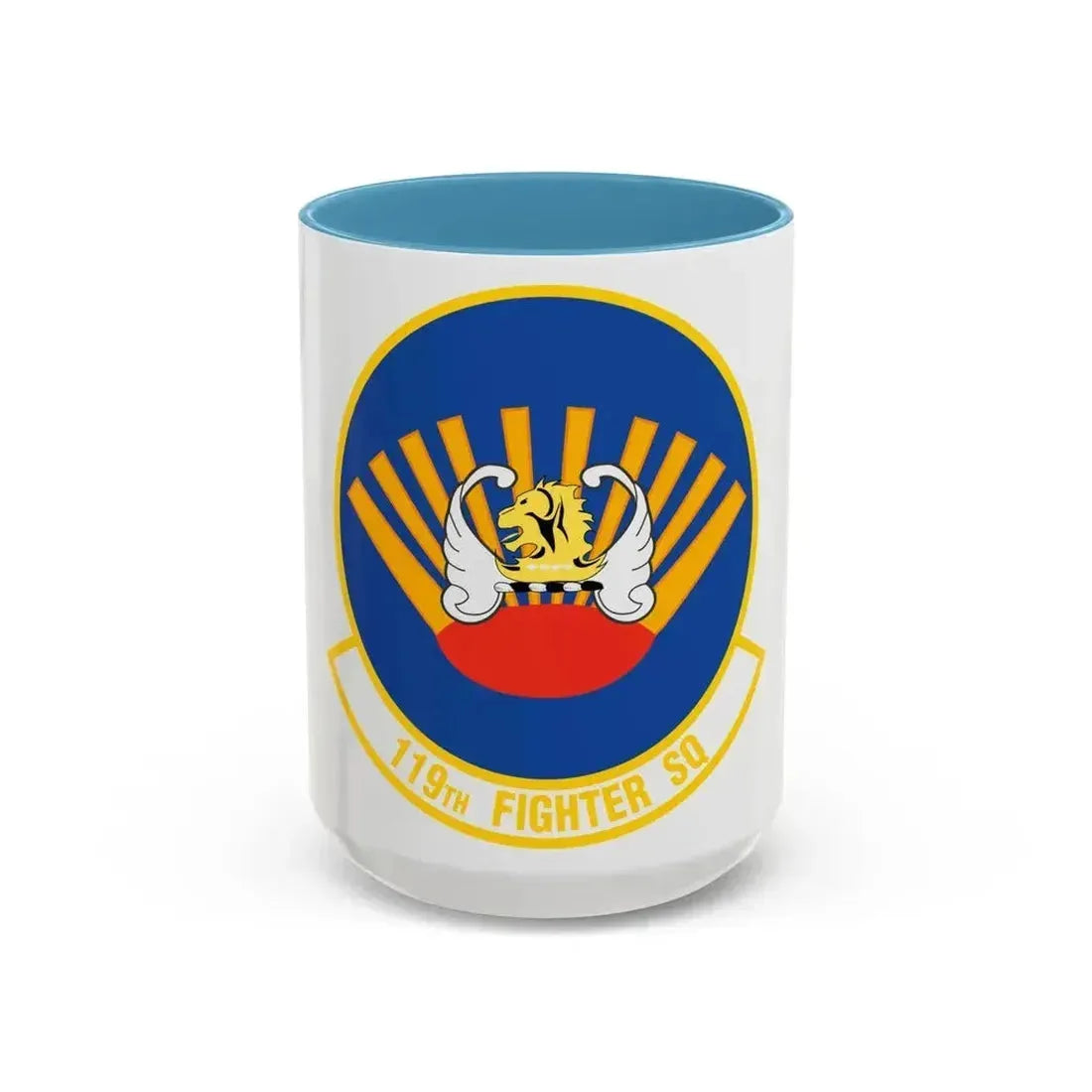 119 Fighter Squadron (U.S. Air Force) Accent Coffee Mug 15oz Light Blue - Go Mug Yourself