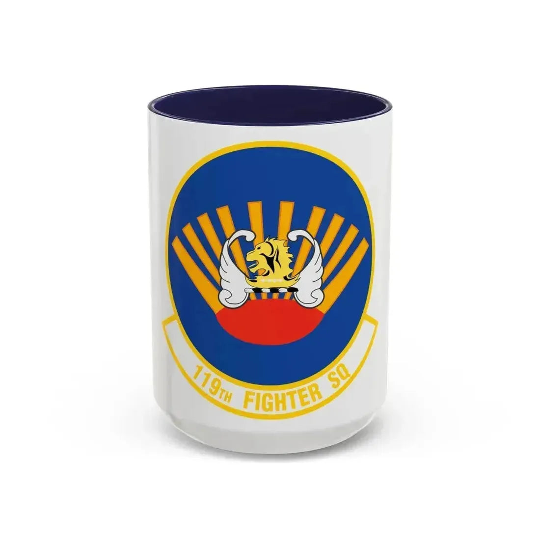 119 Fighter Squadron (U.S. Air Force) Accent Coffee Mug 15oz Navy - Go Mug Yourself