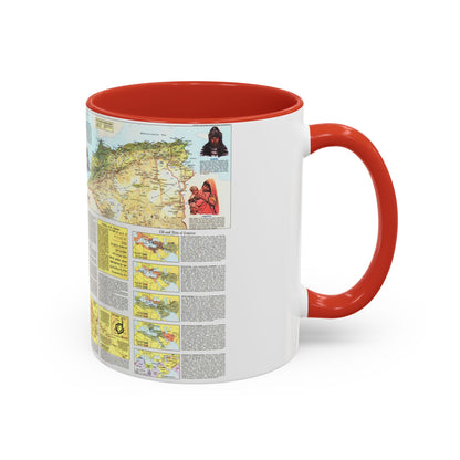 Middle East - The Peoples 2 (1972) (Map) Accent Coffee Mug