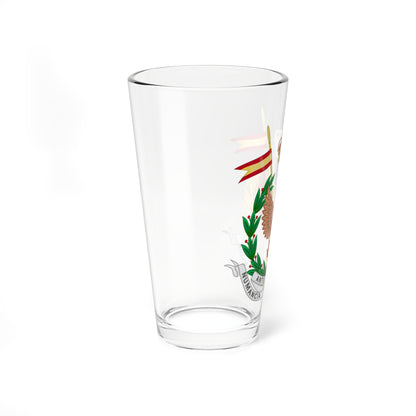 Emblem of the Former Cavalry Regiment Numancia (Spain) (Coat of Arms) Pint Glass 16oz