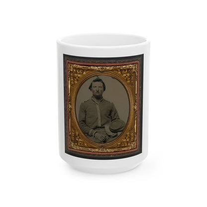 Unidentified Soldier In Confederate Uniform With Kepi (U.S. Civil War) White Coffee Mug