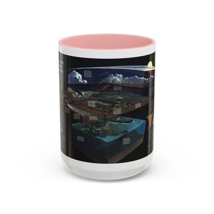How Man Pollutes His World (1970) (Map) Accent Coffee Mug