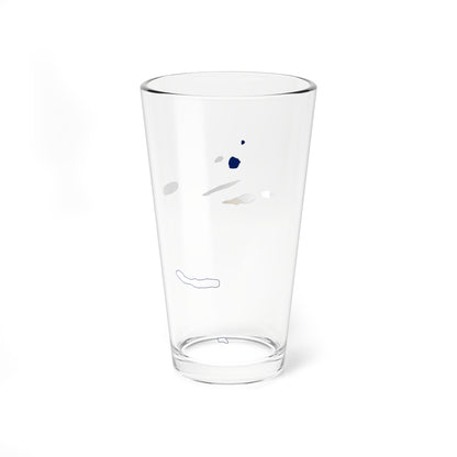 Flag-map of the Azores (Portugal) Pint Glass 16oz