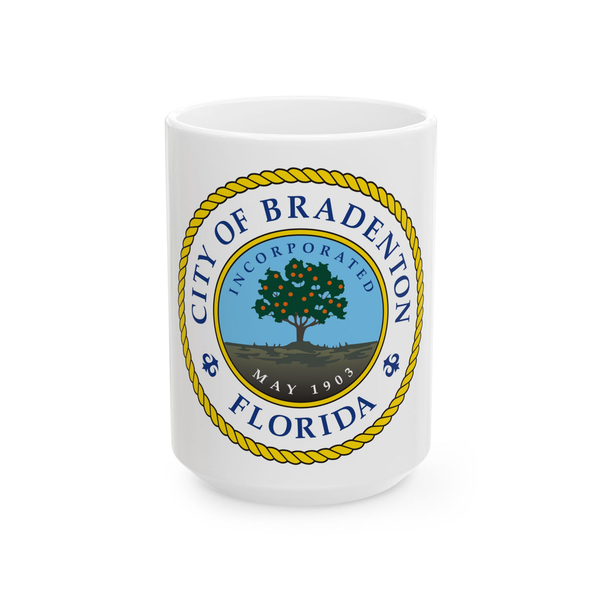 Seal of Bradenton Florida - White Coffee Mug